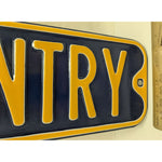 36 X 6 Los Angeles Chargers Country NFL Metal Steel Sign Wall Art Blue Yellow