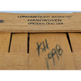 8" Tilted Recipe 1998 Longaberger Basket Handwoven Maple Kitchen Decor Box USA No Lid