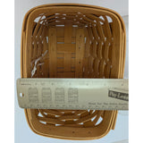 8" Tilted Recipe 1998 Longaberger Basket Handwoven Maple Kitchen Decor Box USA No Lid