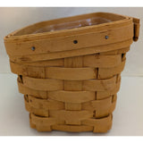 8" Tilted Recipe 1998 Longaberger Basket Handwoven Maple Kitchen Decor Box USA No Lid