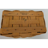 8" Tilted Recipe 1998 Longaberger Basket Handwoven Maple Kitchen Decor Box USA No Lid