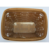 8" Tilted Recipe 1998 Longaberger Basket Handwoven Maple Kitchen Decor Box USA No Lid