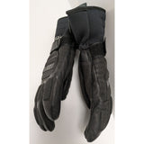 Size 9 Leki Elements Krypton S Ski Racing Gloves Trigger Grip Loop Black Leather Mens Winter Fabric