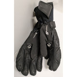 Size 9 Leki Elements Krypton S Ski Racing Gloves Trigger Grip Loop Black Leather Mens Winter Fabric