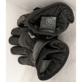 Size 9 Leki Elements Krypton S Ski Racing Gloves Trigger Grip Loop Black Leather Mens Winter Fabric