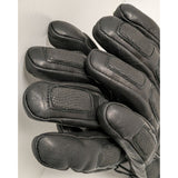 Size 9 Leki Elements Krypton S Ski Racing Gloves Trigger Grip Loop Black Leather Mens Winter Fabric