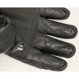 Size 9 Leki Elements Krypton S Ski Racing Gloves Trigger Grip Loop Black Leather Mens Winter Fabric