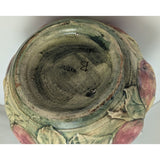 Large 11" Weller Baldin Apple Vase 1920-1915 Studio Art Pottery Ceramic Vintage Raised Relief