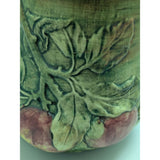 Large 11" Weller Baldin Apple Vase 1920-1915 Studio Art Pottery Ceramic Vintage Raised Relief
