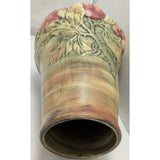 Large 11" Weller Baldin Apple Vase 1920-1915 Studio Art Pottery Ceramic Vintage Raised Relief