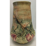 Large 11" Weller Baldin Apple Vase 1920-1915 Studio Art Pottery Ceramic Vintage Raised Relief
