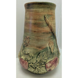 Large 11" Weller Baldin Apple Vase 1920-1915 Studio Art Pottery Ceramic Vintage Raised Relief