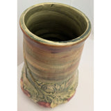 Large 11" Weller Baldin Apple Vase 1920-1915 Studio Art Pottery Ceramic Vintage Raised Relief