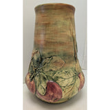 Large 11" Weller Baldin Apple Vase 1920-1915 Studio Art Pottery Ceramic Vintage Raised Relief