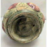 Large 11" Weller Baldin Apple Vase 1920-1915 Studio Art Pottery Ceramic Vintage Raised Relief