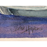 MAKE OFFER Signed Julie Hopkins Watercolor Painting Of Porsche 356 911 Classic Vintage Cars Frame