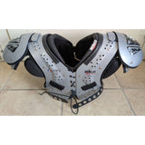 16”-17” Small Schutt Metallic Gray Varsity Flex Football Shoulder Pads 80025 All-Purpose Sports