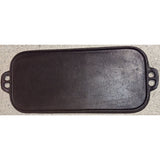 Unmarked Lodge 7 Made In USA H Rectangular Cast Iron Long Griddle Pan 22x9 Oblong Vintage Skillet