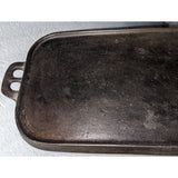 Unmarked Lodge 7 Made In USA H Rectangular Cast Iron Long Griddle Pan 22x9 Oblong Vintage Skillet