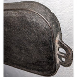 Unmarked Lodge 7 Made In USA H Rectangular Cast Iron Long Griddle Pan 22x9 Oblong Vintage Skillet