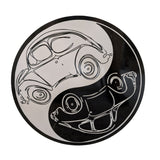 18" VW Bug Volkswagen Beetle Yin Yang Black White Porsche 356 Acrylic Wall Art Print Car Design