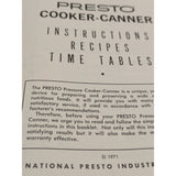 New Old Stock 16 QT Presto Pressure Cooker Canner 7B Pot Aluminum Vintage USA Made 7 B Lid