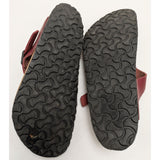 40 L9 M7 Birkenstock Gizeh Thong Sandals Burgundy Red Leather Size 9 Germany Made