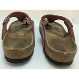40 L9 M7 Birkenstock Gizeh Thong Sandals Burgundy Red Leather Size 9 Germany Made