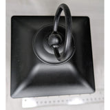 Black Lantern Snowman Christmas Tree Decoration 9.5-Inch Snow Globe Rectangle Plastic Light-Up Scene