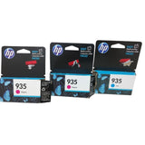 HP 935 Original 3 Magenta / 2 Cyan/ Yellow Ink Cartridges  Exp: Sept 2022 & 2017