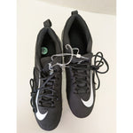 Size 12.5 Nike Mens Alpha Menace Shark Fastflex Football Cleats Shoes Black/White