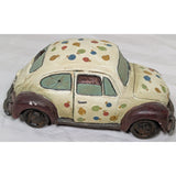 5"  Junkyard Art 1998 Popular Imports VW Bug Ladybug Car Figurine Polystone Retro Volkswagen