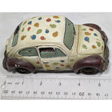 5"  Junkyard Art 1998 Popular Imports VW Bug Ladybug Car Figurine Polystone Retro Volkswagen
