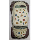 5"  Junkyard Art 1998 Popular Imports VW Bug Ladybug Car Figurine Polystone Retro Volkswagen