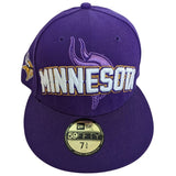 NEW 7 3/4 Minnesota Vikings NFL 59Fifty Football Hat New Era Fitted Purple Cap Baseball