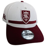 NEW Small Medium Real Salt Lake Soccer New Era 39Thirty Hat Baseball Cap White Red
