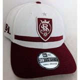 NEW Small Medium Real Salt Lake Soccer New Era 39Thirty Hat Baseball Cap White Red