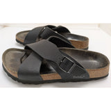 38 L7 M5 Betula Trio Crossover Birkenstock Black Leather Cross-Strap Sandals Womens Size 7 M5 Germany