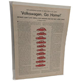 Vintage 1959 Saturday Evening Post Page Volkswagen Go Home VW Bug Magazine Article Red Car Illustrations