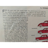 Vintage 1959 Saturday Evening Post Page Volkswagen Go Home VW Bug Magazine Article Red Car Illustrations