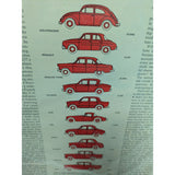 Vintage 1959 Saturday Evening Post Page Volkswagen Go Home VW Bug Magazine Article Red Car Illustrations