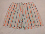 14 Terra Sky Womens Shorts Multicolor stripes pink black elastic waste with tie white   Used
