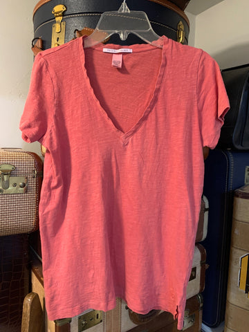 S Victoria's Secret Womens Shirt Top Salmon V neck T Regular  Used