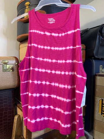M Time&Tru Womens Shirt Top Hot Pink Tank Top Regular  New