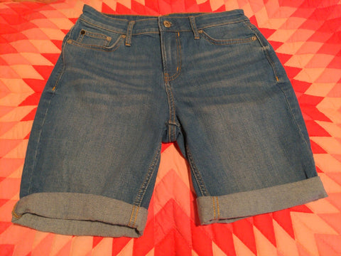 6 Calvin Klein Womens Shorts Bermuda Medium Blue Denim Regular  Used