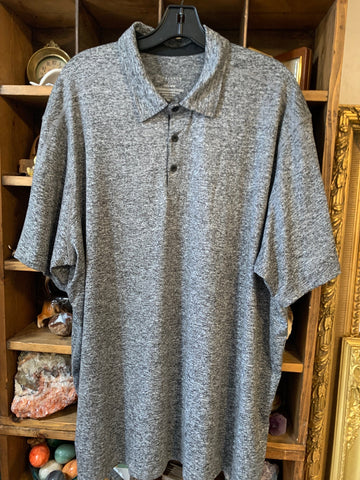 XXL Balance Collection Mens Shirt Top Dark gray heathered polo dry wick performance Regular  VGC