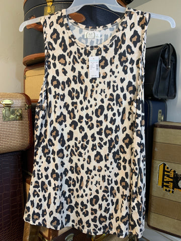 SOLD 14 Maurices Womens Shirt Top Leopard Stretch Tank Top OX Plus  New