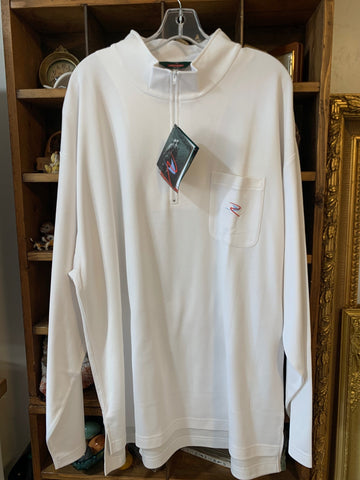 XXXL Redington Mens Shirt Top White 1/4 Zip long sleeve upf wicking performance Big  New