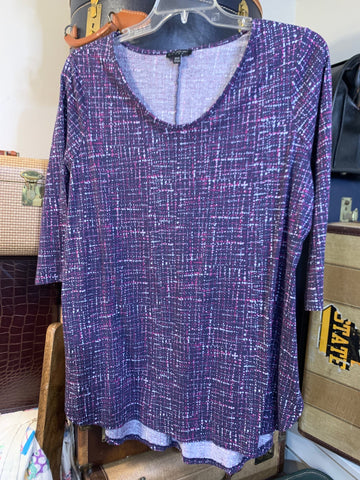 18/20 Lane Bryant Womens Shirt Top Navy Violet Plus  Used