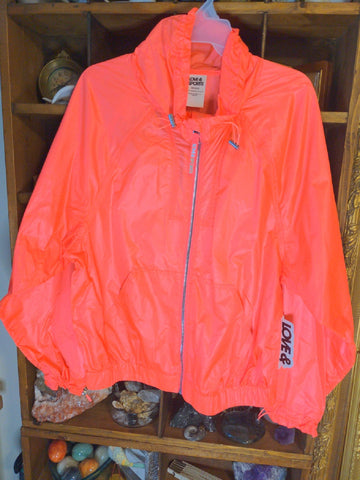 XS Love&Sports Womens Coat Jacket Salmon rain long sleeve zipper Petite  New